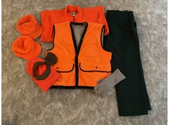 Collection Of Hunting Gear (Hats, Vests, Pants, Gloves)