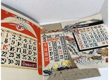 Keisuke Serizawa 1962 Woodblock Calendar