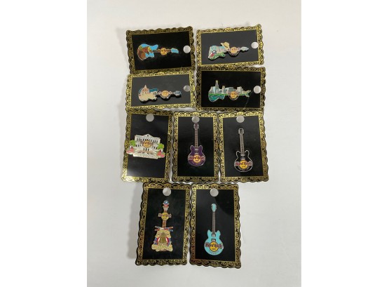 Hard Rock Cafe Pins On Cards (Lot 5)