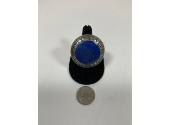 Blue Lapis Lazuli Enamel Ring