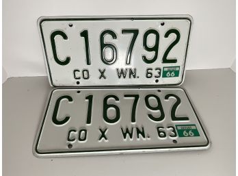 1963 Washington State License Plates