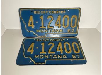 1967 Montana License Plates