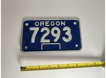 Oregon Motorcycle Plate - 1960's