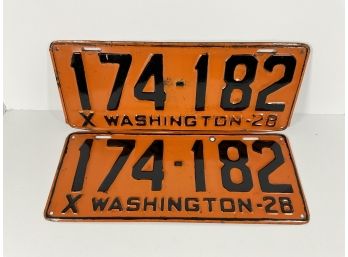 1928 Washington License Plates