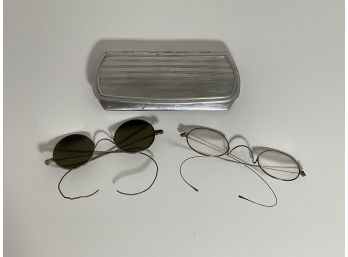 Antique Glasses W Case