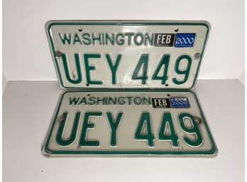 Washington State License Plates (1990's)