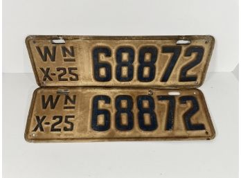 1925 Washington State License Plates