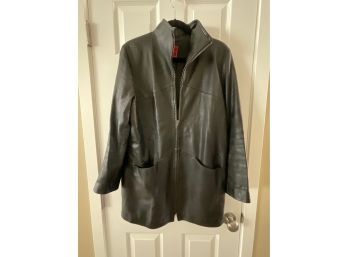 Cole Haan Womens Leather Jacket