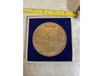Kansas Centennial Bronze Medal By Medalic Art