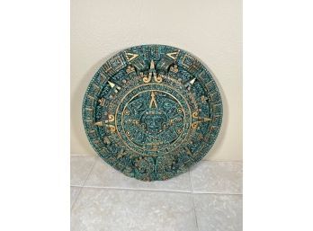 Vintage Mosiac (Green) Stone Aztec - Mayan Calendar
