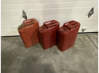 (3) Vintage Jerry/Gas Cans