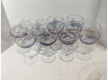 Milano Romanian Mosaic Stained Glass Wine Glasses (8)