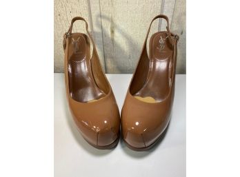 YSL - Tribute Light Brown Leather - Platform Heels