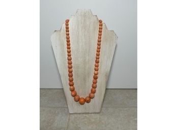 Jay King Pink Coral Graduated Bead Necklace