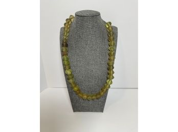 Bicone Green Glass Beads