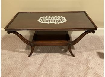 Antique Coffee Table / Glass Top