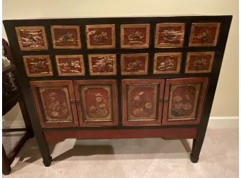 Asian Inspired Wood Cabinet