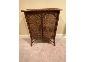 Rattan & Faux Bamboo Cabinet