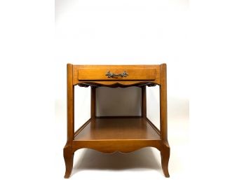 Leather Top One Drawer Side Table