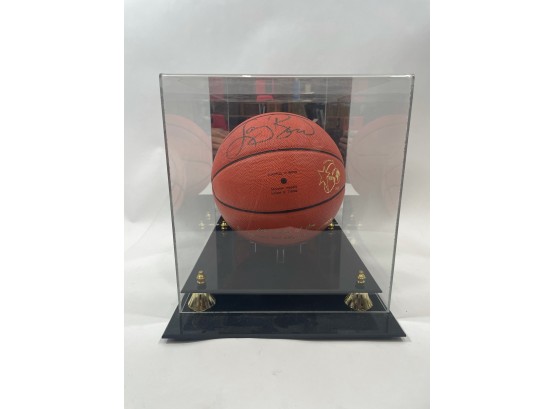 Larry Bird Hand-signed Basketball In Case