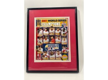 2007 World Series Framed Team Picture