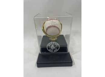 Red Sox Hand-signed Baseball In Case