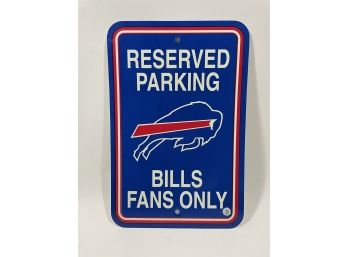 Buffalo Bills Reserved Parking Sign