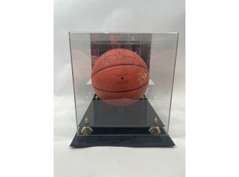 Larry Bird Hand-signed Basketball In Case