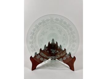 Amazing Etched Glass Chinese Artwork