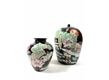 Hand-painted Vase & Ginger Jar