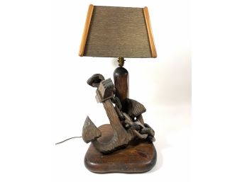 Vintage Hand-carved Anchor Lamp