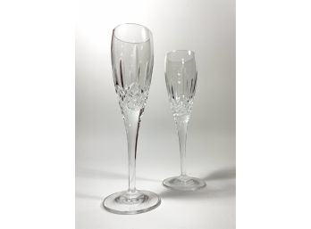 Pair Of Waterford Champagne Flutes