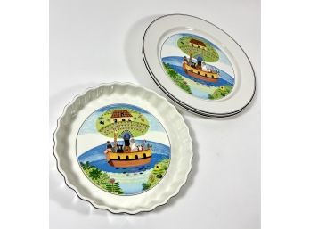 Villeroy & Boch - 'naif' Pie Dish & Dinner Plates