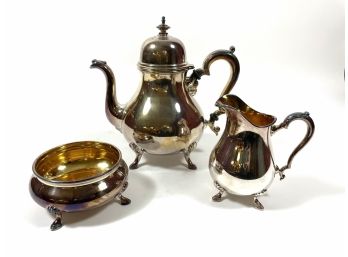 Antique International Silver Company Silver-Soldered Tea Set