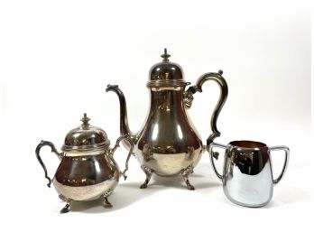 Antique International Silver Company Silver-soldered Tea Set