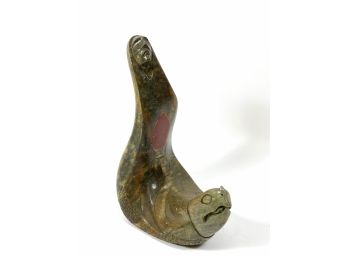 Antique Hand-carved Stone 'spirit Animal' Sculpture