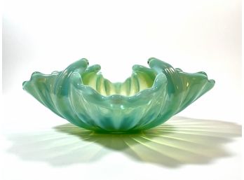 Vaseline Opalescent Art Glass