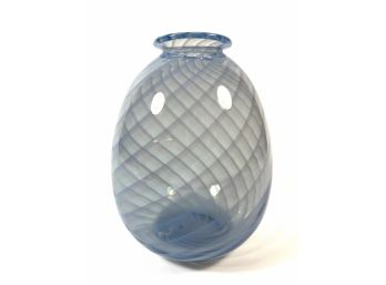 Hand-blown Opalescent Art Glass Vase