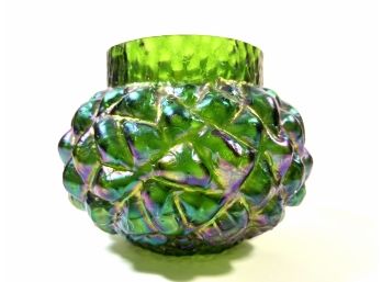 Unmarked Favrile Rose Bowl Art Glass