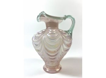 Fenton Iridescent 'Drape' Art Glass