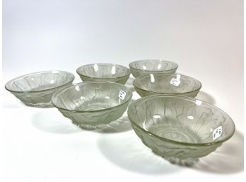 (6) Pieces 19th C. Crystal Bowls 'Bacchanal' Or 'Dance Of The Nudes'