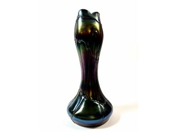 19th C. Unmarked Bohemian Art Glass Vase