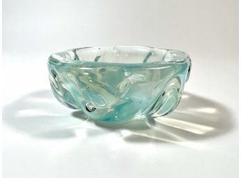 Iridescent Blown Art Glass Bowl