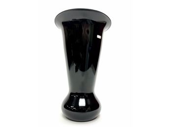 Black Art Glass Vase