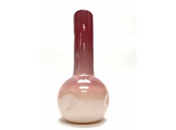 Wheeling Peach Blow Art Glass Vase (A)
