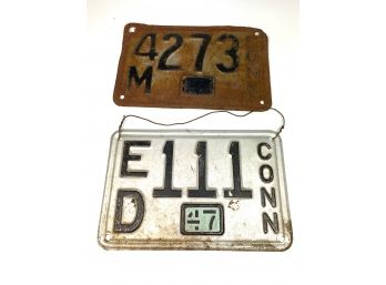 1940s Connecticut License Plates