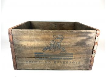Antique Wooden Sparkling Beverage Crate
