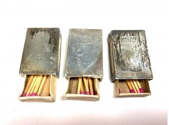 3x Sterling Matchboxes