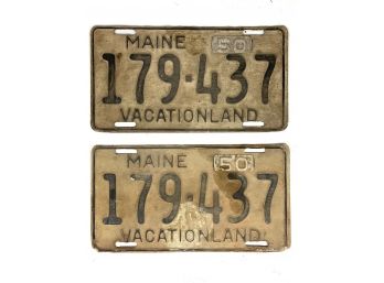 1950s Maine License Plates