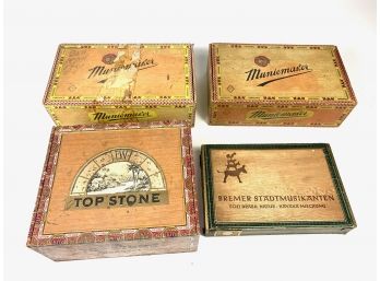 Lot Of Vintage Cigar Boxes